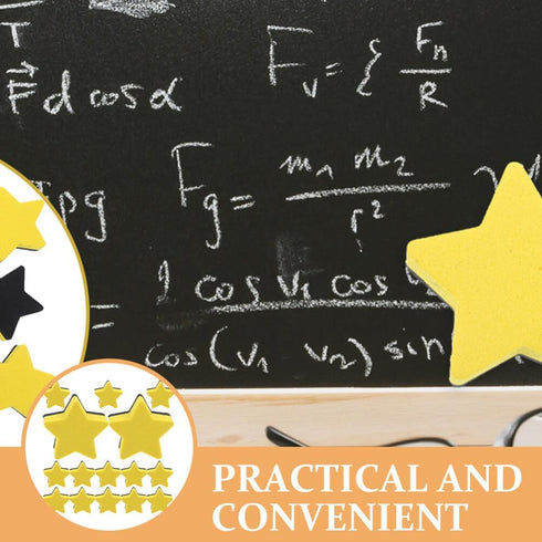 EXCEART Mini Magnetic Dry Erase Eraser, 15Pcs Star Shaped Chalkboard Cleansers, Reusable Whiteboard Wipes