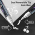 White Liquid Chalk Markers Set, 8 Pack, 6mm Reversible Thick & Chisel Tip, Wet Erase Paint Pens for Blackboard