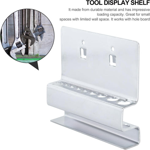 Mobestech Wall Mounted Hex Wrench Hanger, Metal Brackets Organizer for Socket Wrench Holders, Steel Pegboard