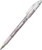 Pentel Sunburst Metallic Gel Pen - 0.8mm Tip, Silver/Transparent Barrel, Box of 12 (K908-Z)