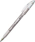Pentel Sunburst Metallic Gel Pen - 0.8mm Tip, Silver/Transparent Barrel, Box of 12 (K908-Z)