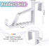 Maitys Space Saving Plastic Over Door Hooks - Multi Hanging Storage Organizers (White, 8 Pieces)