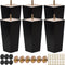 TCHOSUZ 4 Inch / 10 cm Wooden Furniture Legs, Set of 6 Solid