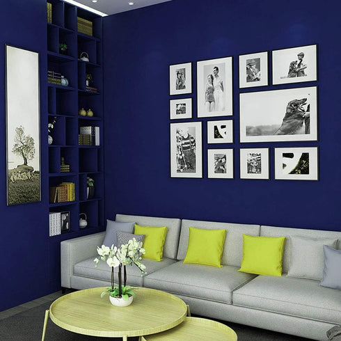 Countertop 17.7" 393.7" Yasinet Peel and Stick Wallpaper Blue Wallpaper Blue Contact Paper Navy Waterproof Self