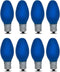 lumenivo 4W Replacement C7 Ceramic Blue Bulb 120V Incandescent Light Bulb for