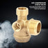 Air Compressor Check Valve, 3-Way Brass Male Threaded Air Compressor Check Valve Tube