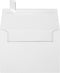 LUX Paper A6 Invitation Envelopes, 4 3/4" x 6 1/2" - 60lb. Bright White Peel & Press, 250 Pack