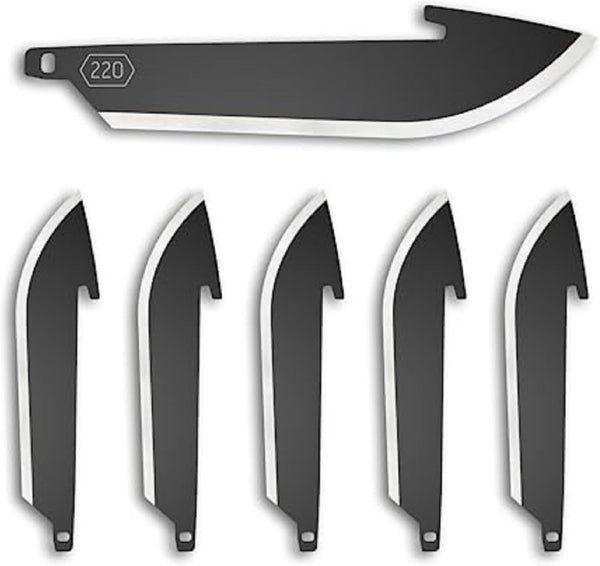 Outdoor Edge RazorSafe 2.2" Black Drop-Point | 6 Pack of EDC Drop
