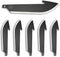 Outdoor Edge RazorSafe 2.2" Black Drop-Point | 6 Pack of EDC Drop