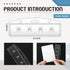 80 Pack Fuutreo Swipe Card Holder Horizontal Half Card ID Badge Holders with Grippers Hard Plastic Easy Access Rigid