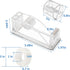 Transparent Acrylic Tape Dispenser, Non-Skid Tape Cutter Holder for Standard Tape Rolls, Clear Tapes, Desktop Tape