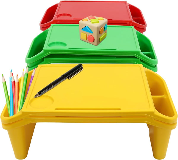 SHIPUNAYE Lap Desk Tray, 6 Pcs Portable Lap Table with Side Pockets, Storage