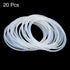 X AUTOHAUX Silicone O-Rings, 48.6mm OD 45mm ID 1.8mm Width VMQ Seal Gasket for Compressor Valves Pipe Repair, White, Pack of 20