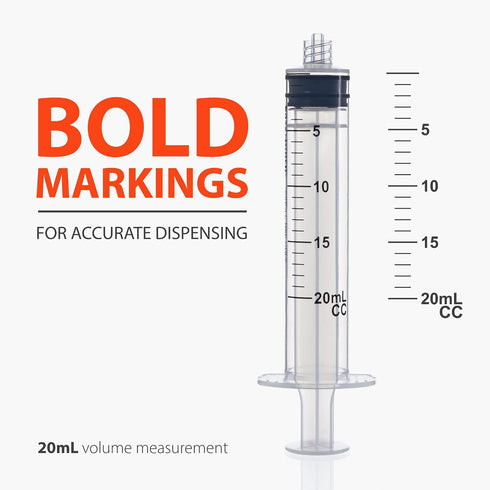 20ML Pack 48 Easy Touch Luer-Lock Syringe Barrel, Syringe
