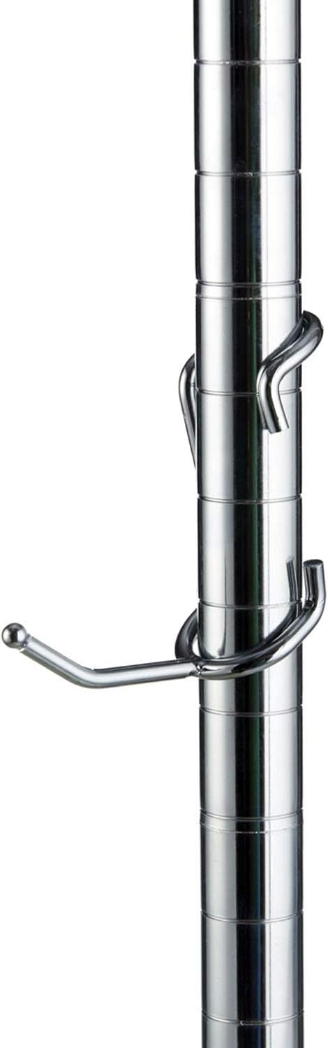 Shelf Pole Hooks 5-Pack, 2" Chrome All Purpose for Garage Shelving Storage Organization