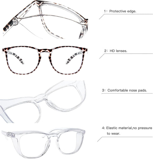 JOO'RTI Protective Anti-Fog Safety Goggles - Anti-Blue Light Eyewear for All