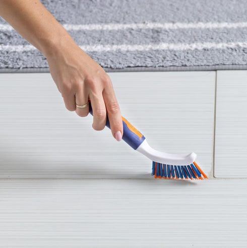 2-Pack 8-Inch Bring It On Grout Cleaning Brush Crevice Cleaning Brush with Stiff Nylon Bristles, Heavy-Duty Scrub Brush