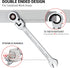 Pilida 1/2 Inch Ratcheting Combination Wrench, 12 Point SAE Flex Head Gear Wrench, 72 Teeth Chrome Vanadium Steel