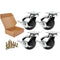 ENYKE 2" Ball Caster Wheels with Side Locking, Vintage Wheels for Furniture