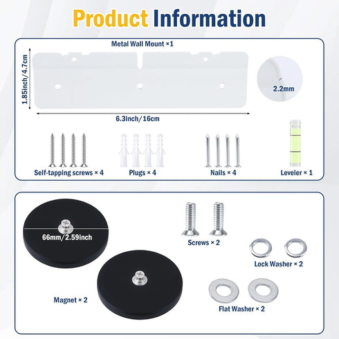 UCEC 15 Inch Magnet Mount Compatible with Skylight Calendar, Refrigerator Mount No Drill No Punch, Magnetic Fridge