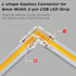 LightingWill LED Connectors, 10 PCS L Shape 2Pin Transparent Solderless Right Angle Connector for LED Strips