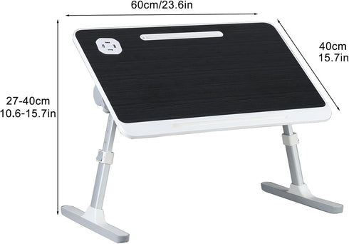 yoakaiax Laptop Desk for Bed, Height & Angle Adjustable Laptop Stand for Bed, Lap- Desk Bed Tray Table, Light Weight