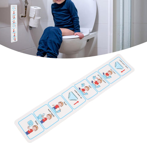 Dioche PVC Potty Training Visual Schedule for Children with ADHD, Clear Pattern and Increased Independence, Suitable
