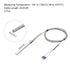 MECCANIXITY 2pcs PT100 RTD Thermocouple Stainless Steel M8 Temperature Sensor Probe -50 to 1300C 6.6ft 5x100mm