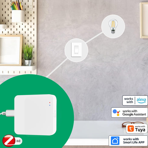Smart Life Zigbee Hub and Gateway | Compatible with Alexa and Google Home, Smart Home Gadgets Powered by SmartLife