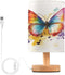 ALAZA Watercolor Butterfly Music Bedside Table Lamp with USB Port for Bedroom