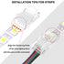 RGB LED Light Strip Connectors, 20 Waterproof Solderless Transparent Adapters for 5 Pin 10mm LED Light Strips