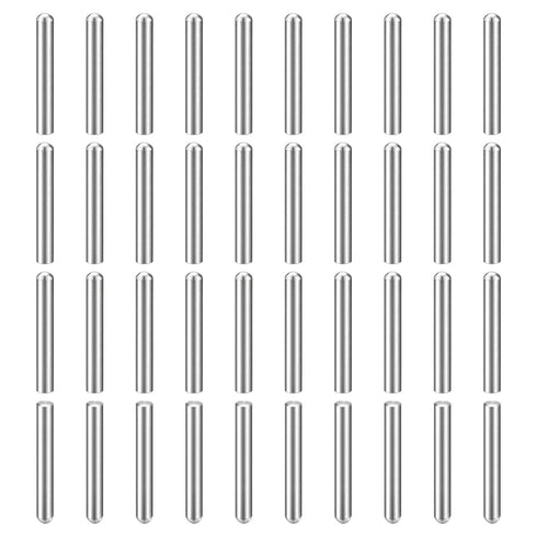 uxcell 40Pcs 3mm x 22mm Dowel Pins, 304 Stainless Steel Cylindrical Round Head