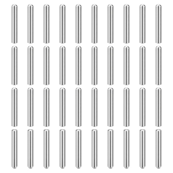 uxcell 40Pcs 3mm x 22mm Dowel Pins, 304 Stainless Steel Cylindrical Round Head