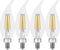 GE Lighting Relax HD LED E12 Chandelier Bent Tip Light Bulb, 60-Watt