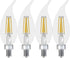 GE Lighting Relax HD LED E12 Chandelier Bent Tip Light Bulb, 60-Watt