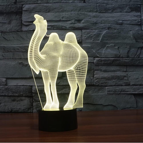 3D 16 Night Light for Kids Camel Led Lamp with Remote Control Color Changing Xmas Birthday Gift for Child
