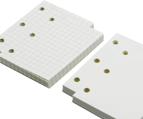 Mini Planner Inserts: 3-Ring Binder/Planner Filler Paper, Spiral Notebook Refill, Line Blank Paper for Filofax - 4 Pack