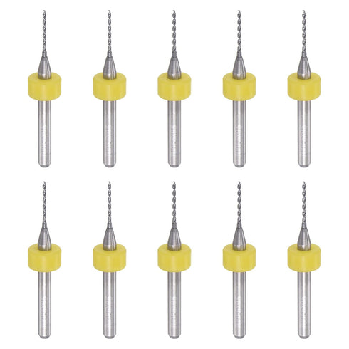 uxcell Micro PCB Drill Bit Set, 10pcs 1/8" Shank 0.85mm Solid Tungsten Carbide CNC Engraving Bits