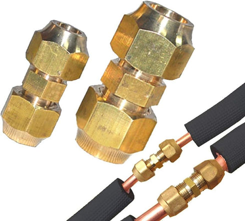 Air Conditioning Copper Pipe Extension for Joint Double Connector, 6-19mm Flare Nut Copper Tube Diameter 5/8"
