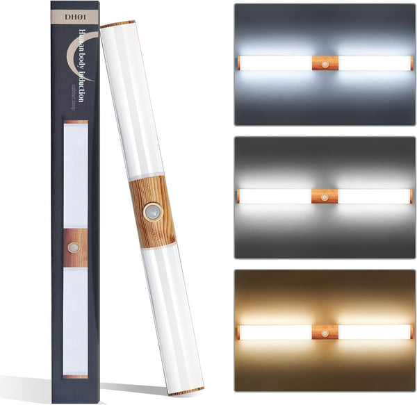FOCULITY Under Cabinet Lights, LED Rechargeable Battery Driven Indoor Motion Sensor Lights, Magnetic