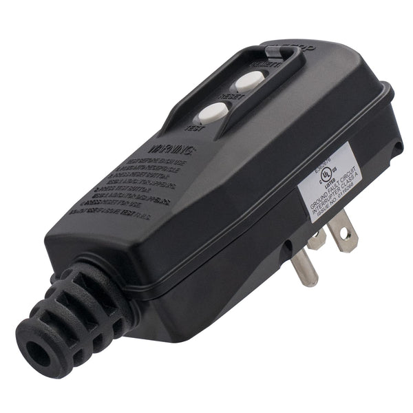 ELEGRP G1215PM G20PMSR Auto-Monitoring GFCI Replacement Plug Assembly, Manual Reset 15 Amp, UL Listed, Black