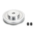 MECCANIXITY 80 Teeth 10mm Bore Timing Pulley, Aluminium Synchronous Wheel Silver with M5 Screw for 3D Printer Belt, CNC