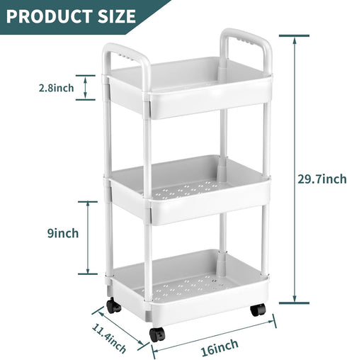 COZY 3 EZ Kitchen Tweezers + Tier Rolling Cart