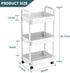COZY 3 EZ Kitchen Tweezers + Tier Rolling Cart
