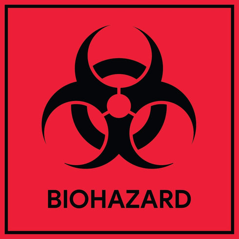 Biohazard Stickers Signs by Sutter Signs (Pack of 10) | Decals for Labs, Hospitals, and Industrial Use