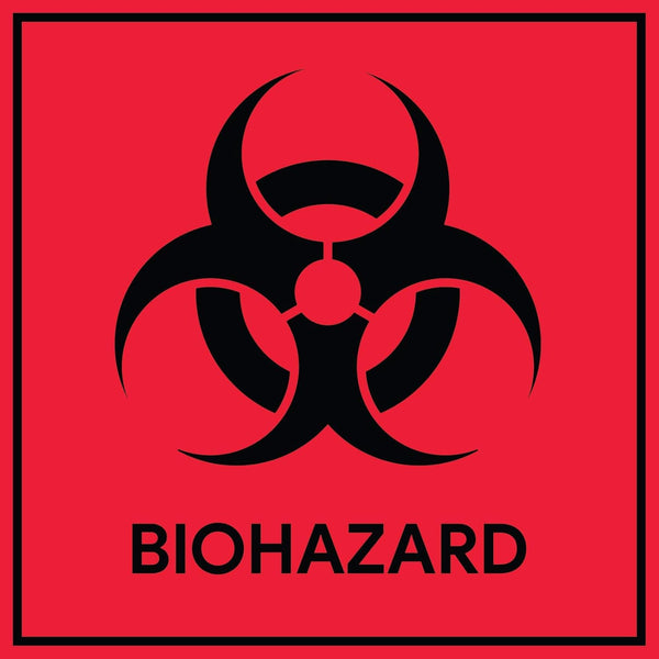 Biohazard Stickers Signs by Sutter Signs (Pack of 10) | Decals for Labs, Hospitals, and Industrial Use