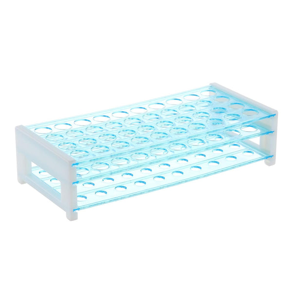 PATIKIL 40 Holes Test Tube Rack, 1Pcs Detachable Plastic Holder Stand for 18mm Dia Tube, Blue