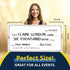 Giant Dry Erase Check - 16" x 32", Reusable Big Oversized Blank Check for Fundraisers & Charity Events