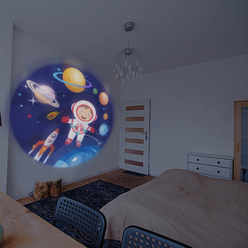 Moon Lamp USB Starlight Projector, Earth Projection Astronaut Light Projector for Happy Birthday Space Bedroom Galaxy