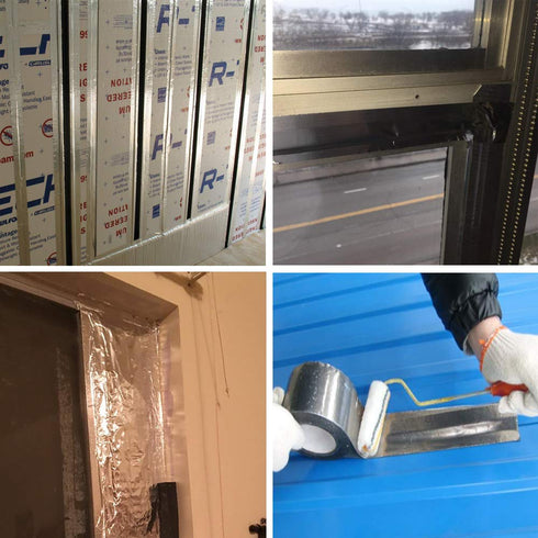 LLPT Aluminum Foil Tape 2 Inches x 70 Yards (210 Feet) Heavy Duty Adhesive HVAC Sealing Patching Hot Cold Air Duct.